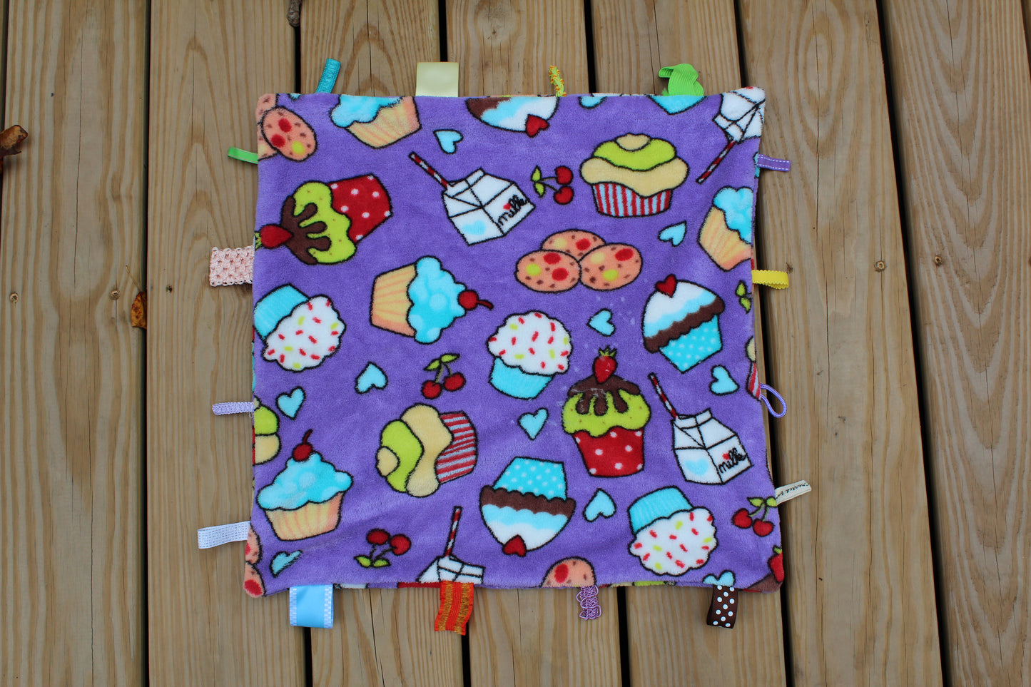 Purple Cupcake & Milk Tag Blanket